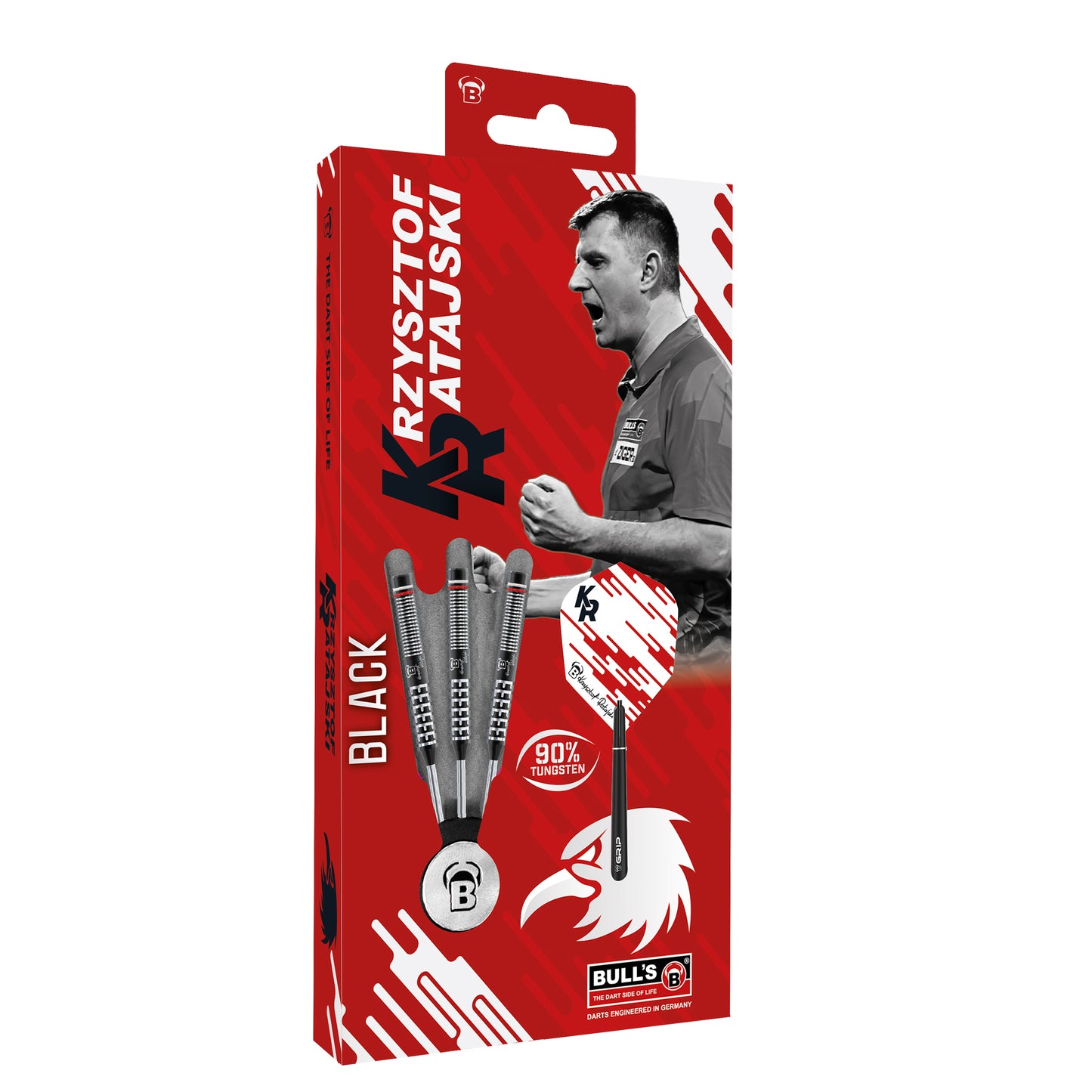 BULL'S Krzysztof Ratajski Generation 2 Black Edition Steel Dart