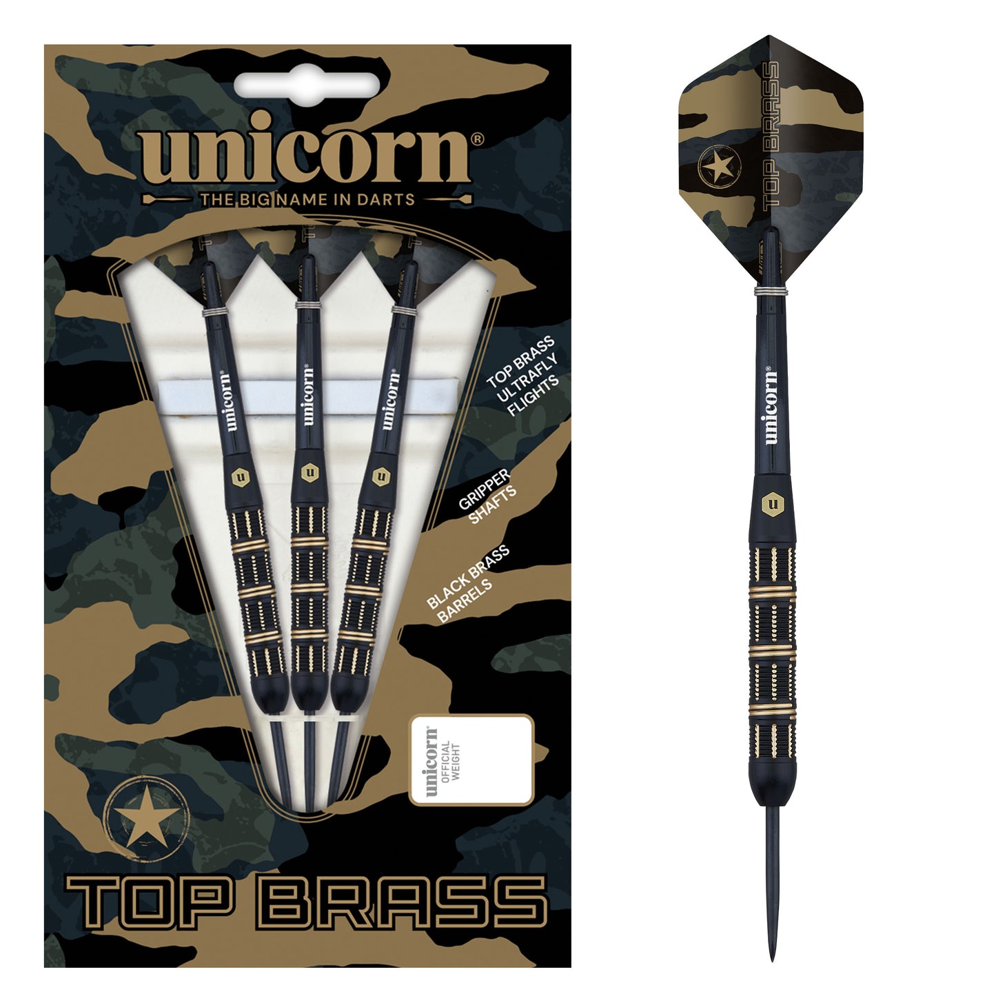 Unicorn Top Brass 3 Steel Darts