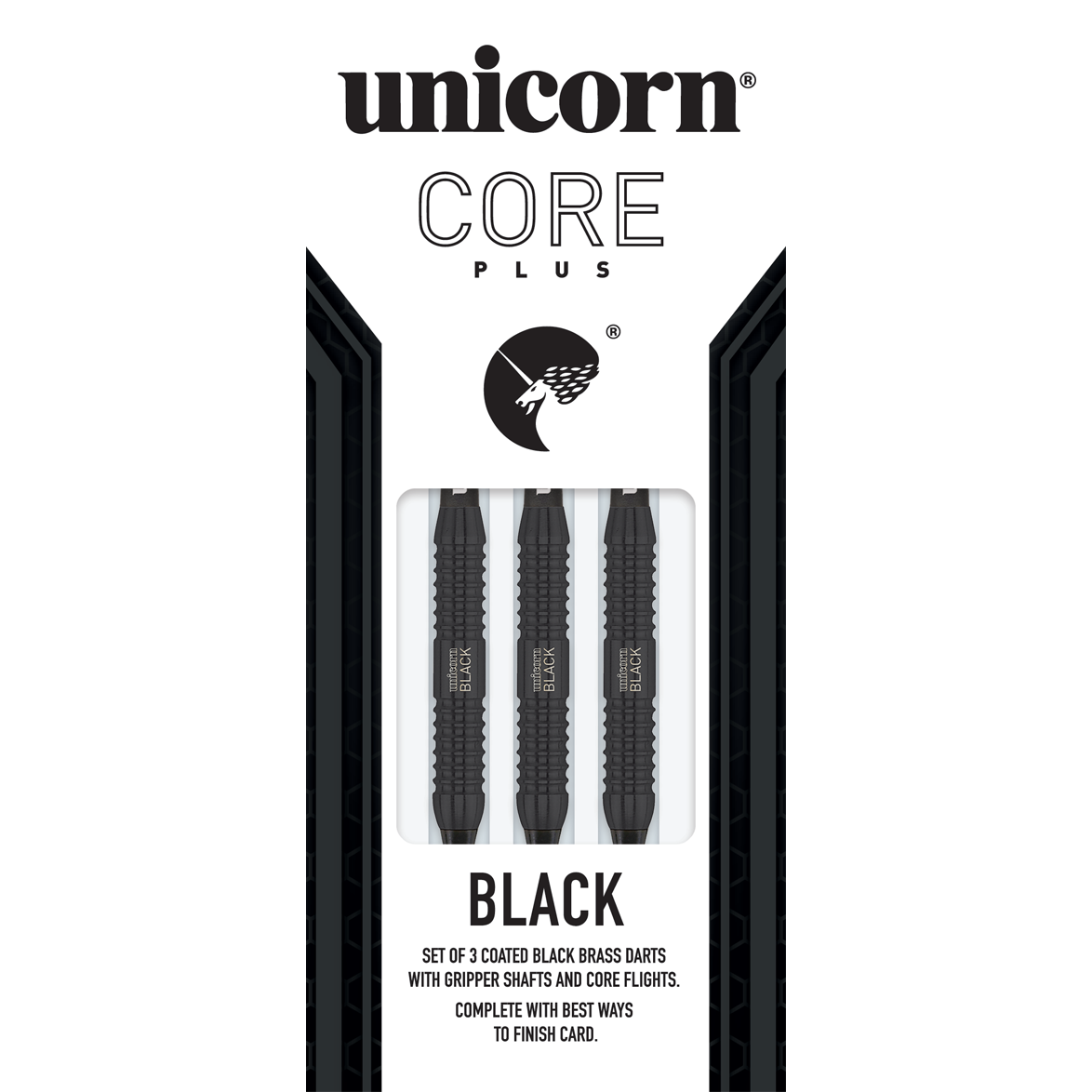 Unicorn Core Plus Black Soft Darts