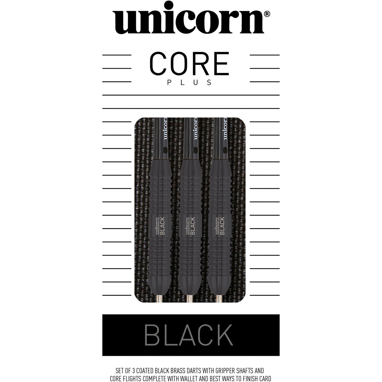 Unicorn Core Plus Black Soft Darts