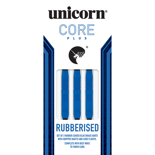 Unicorn Core Plus Rubberised Blue Brass Soft Darts