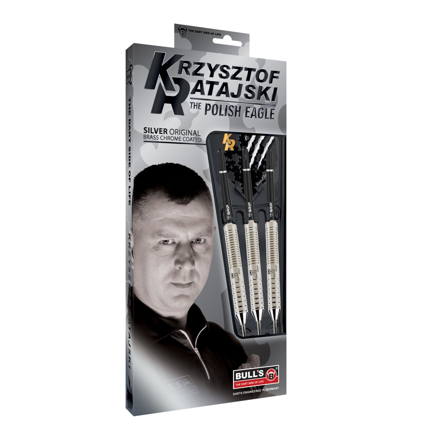 BULL'S Krzysztof Ratajski Brass Silver Steel Dart