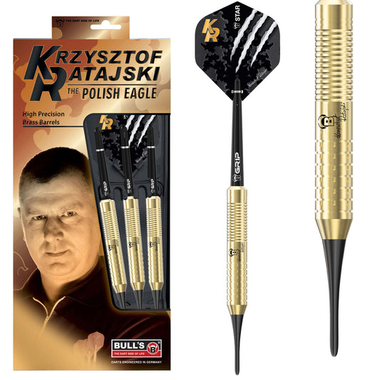 BULL'S Krzysztof Ratajski Soft Dart, Brass gold