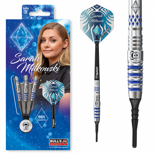 BULL'S Sarah Milkowski Soft Dart, 90 % Tungsten
