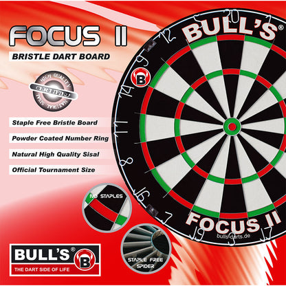 BULL'S Focus II Bristle Dart Board